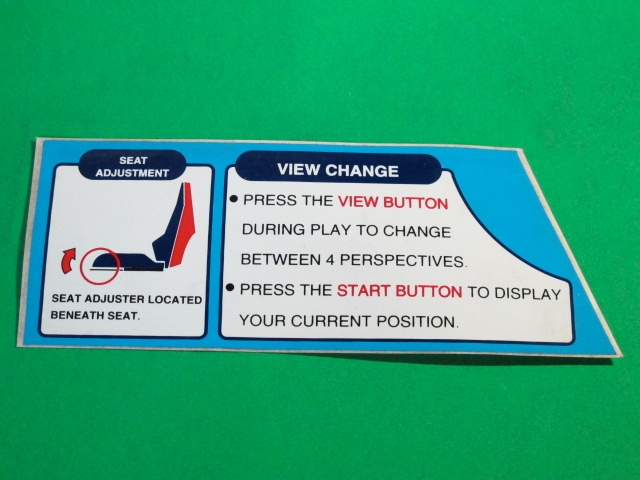 A sign with instructions on how to change the view, the SGA 4220-0536-01.