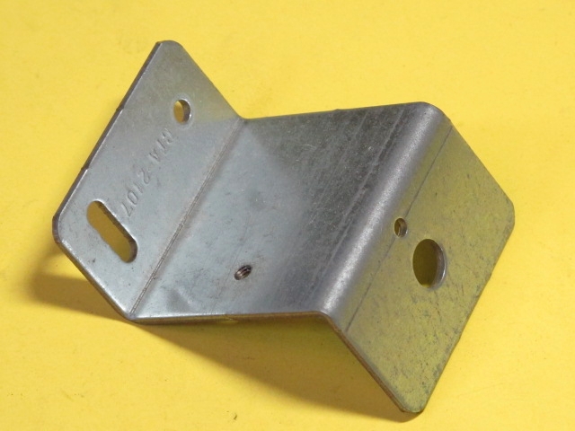A VR bracket on a yellow surface.