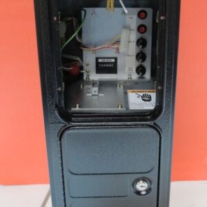 An Assembly Guide for a black safe box with a lock on it.