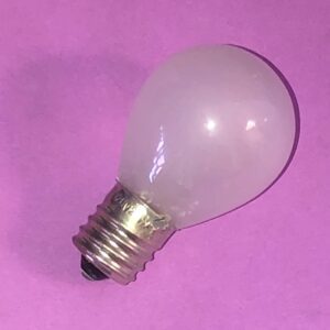 A White Bulb on a pink surface.