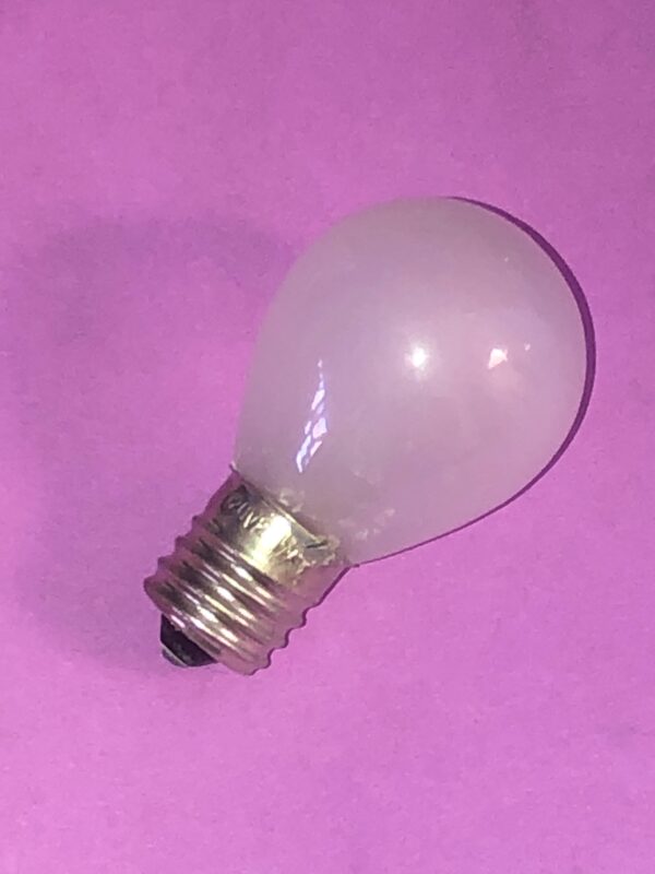 A White Bulb on a pink surface.