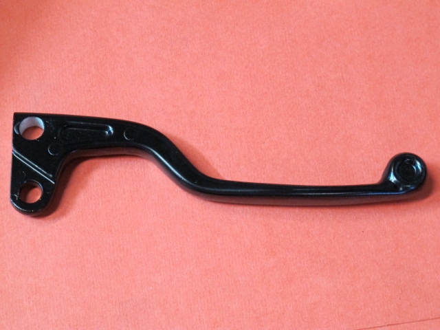 A black Brake Lever on a red background.