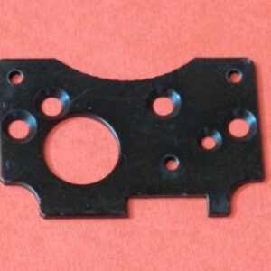 A black Base Plate with holes on it.