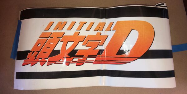 A Decal with the words initial d on it.