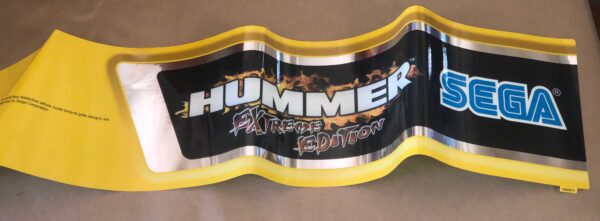 Sega hummers logo on a Sticker Base, Right.