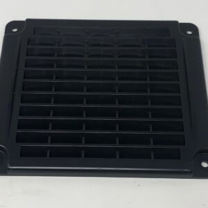 A black Air Vent Cover on a white surface.
