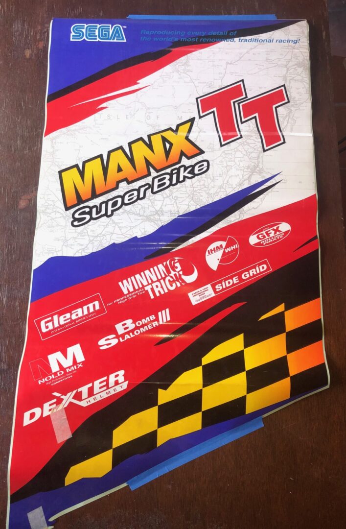 Decal, Cabinet Side, RIGHT, Manx TT Projection TV.