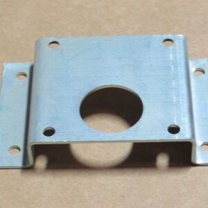 A Motor Bracket with holes on it.