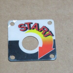 An Ignition Plate with the word start on it.