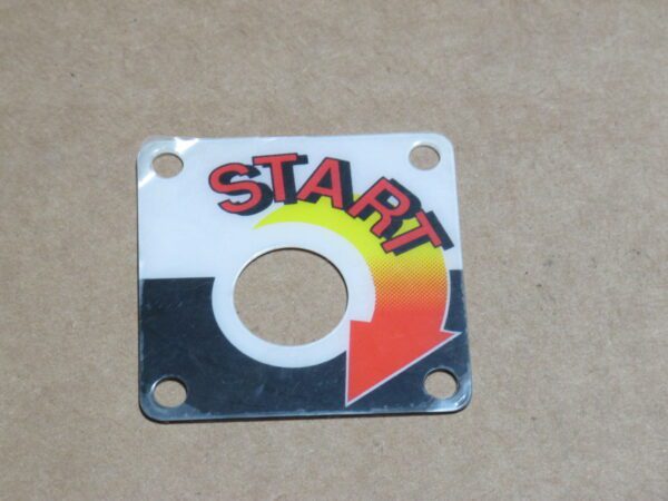 An Ignition Plate with the word start on it.