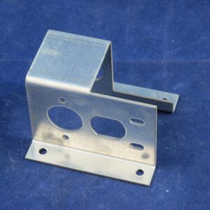 A VR Bracket with holes on a blue background.