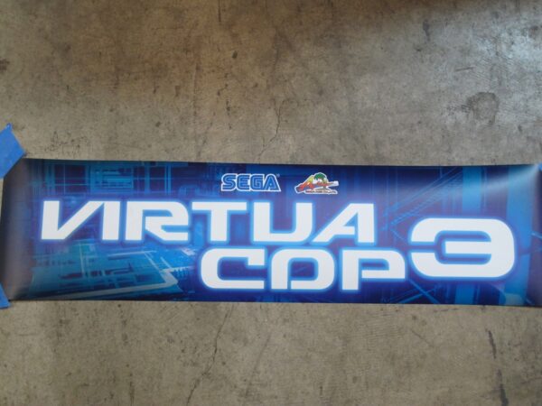 Virtua Cop 3 upright marquee translite.