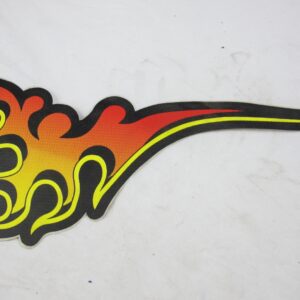 An image of a Sticker, Seat Side FLame, LEFT on a white surface.