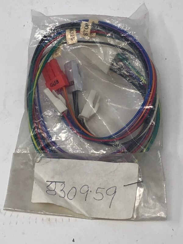 The Wire Harness for a car is in a plastic bag.