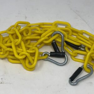A Yellow Chain Guard Assy, Yellow, Manx TT Deluxe with a hook on it.