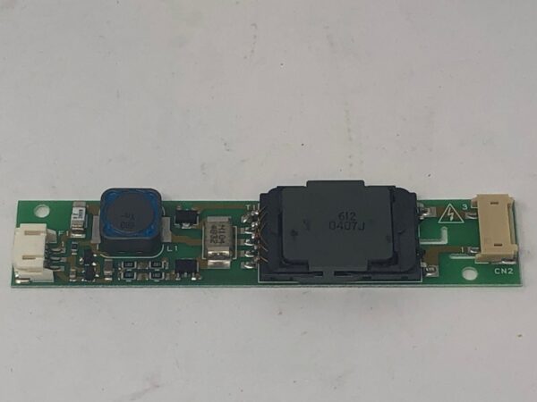 CCFL Inverter Board ELEVAM E-12446-8M: A small electronic board with a battery on it.