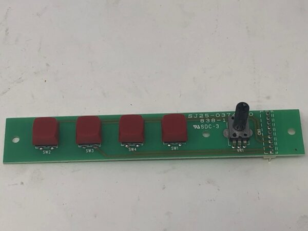 A Switch Board with four red buttons on it.