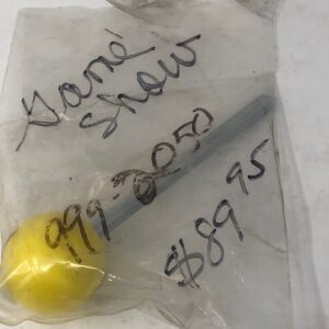 A yellow knob shaft in a plastic bag with a price tag.