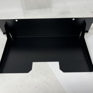 A black metal shelf for a Cover Plate, Daytona 2.